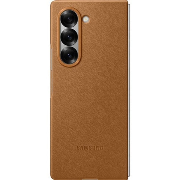 Coque - Kindsuit - Galaxy Z Fold 6 - Äkta läder - Brun - Semi-rigid Brun