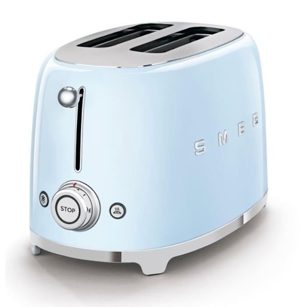 Blå brødrister 950W - SMEG - 2 skiver - 6 bruningsniveauer Blå