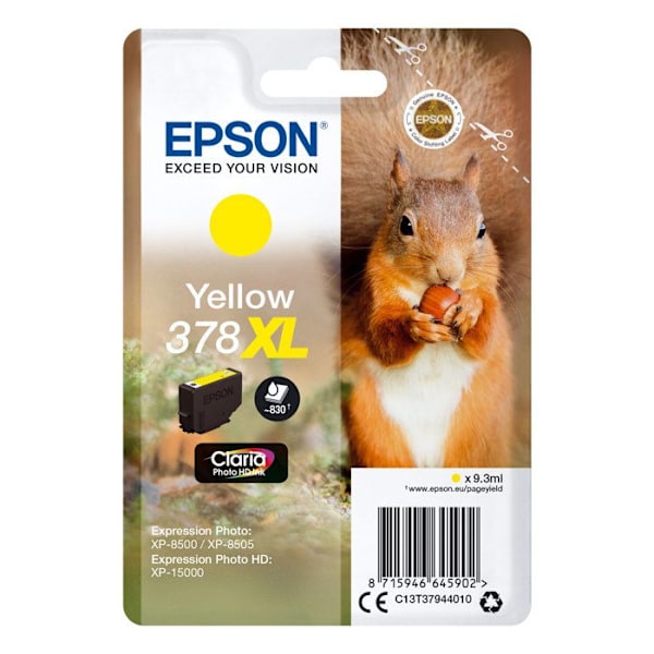 Alkuperäinen EPSON 378XL mustepatruuna - 9,3 ml - XL - keltainen