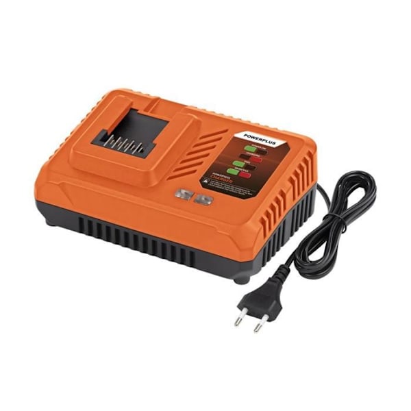 Powerplus Dual Power 4 A POWDP9051 Batterilader - til 20 V og 2x20 V batterier - Trådløs - Batteriplatform orange