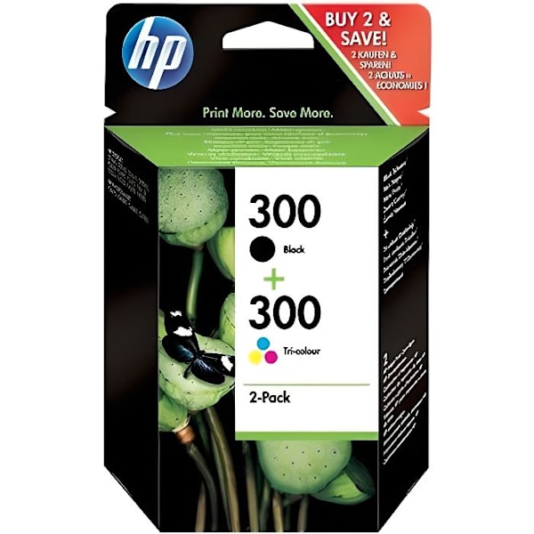 HP 300 blækpatron - 2 pakke - Sort / Gul / Cyan / Magenta