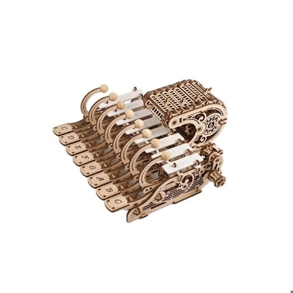 UGEARS DIY musikinstrumentsæt - træmodel til at bygge mekanisk Celesta, spilledåse og xylofon