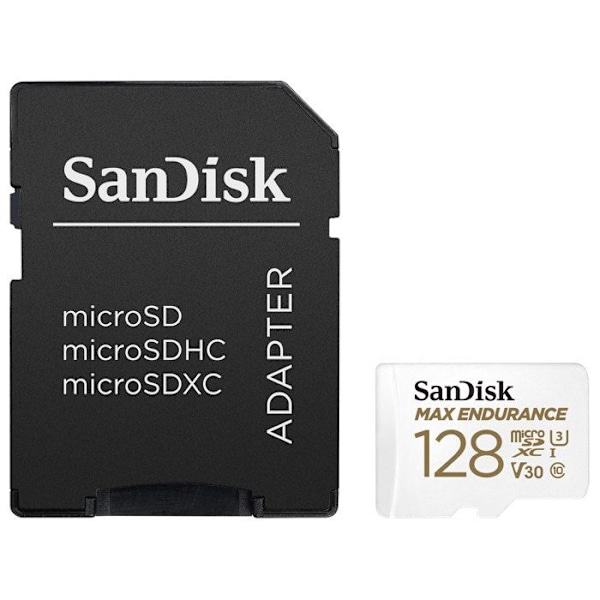 sandisk max endurance microsdhc 128gb kortti adapterilla musta musta Musta