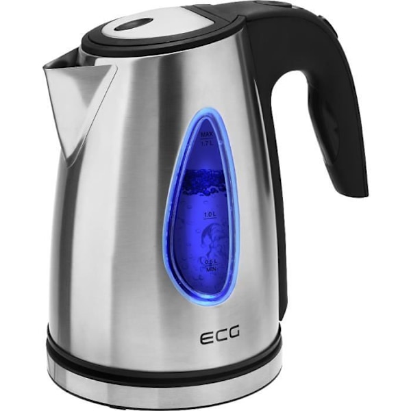 EKG RK 1740 - Elkedel i rustfrit stål - 1,7L - 2000W - blå belysning