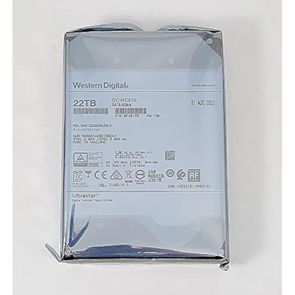 Harddisk - WESTERN DIGITAL - Ultrastar HC570 - 22 TB - 7200 RPM - 3,5 tommer