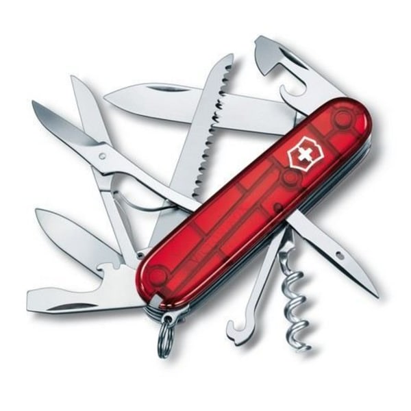Victorinox Huntsman 1.3713.T taskuveitsi - Läpinäkyvä punainen - Multisport Transparent Röd