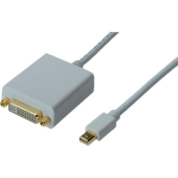 DisplayPort, DVI adapter Digitus AK-340406-001-W [1x Mini Display port han => 1x DVI hun 24+5 poler] 0,15 m hvid