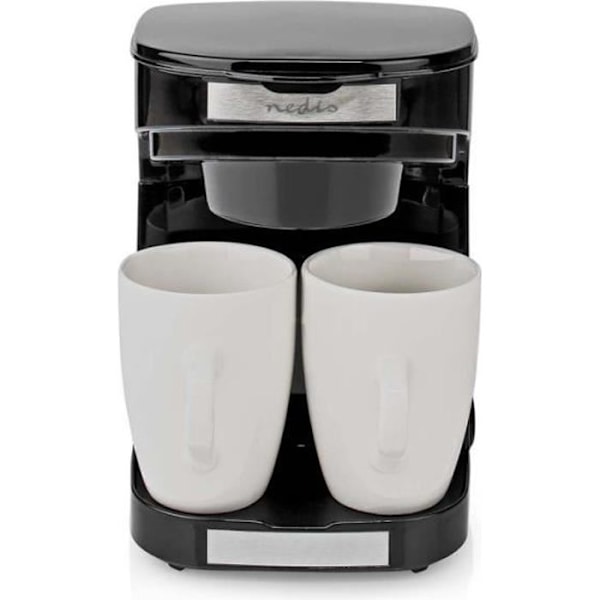 NEDIS Kaffebryggare 2 Koppar med Filter 450W