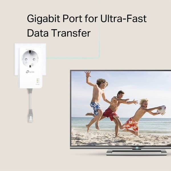 CPL - TP-Link - AV1000 - 1000Mbps - Paket med 2 - Svart
