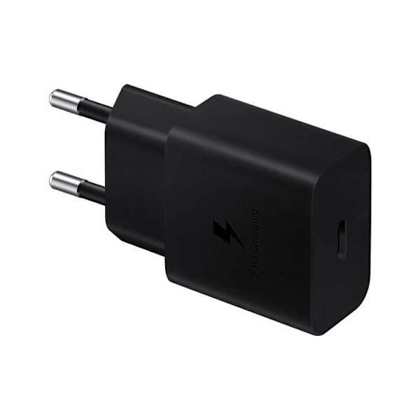 15W USB C Nätladdare + USB C-kabel - SAMSUNG - Svart Svart