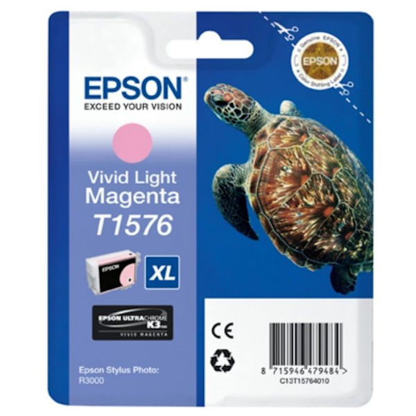 Epson T1576 Tortoise Light Magenta mustepatruuna