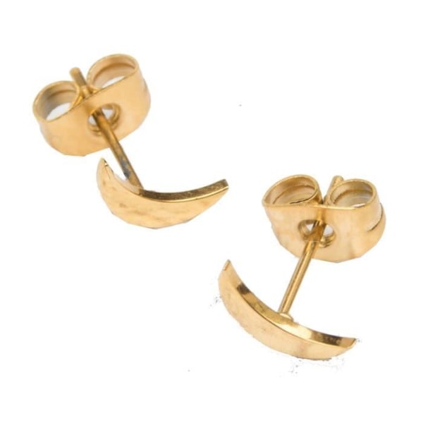 Örhängen - Suck UK - Måne - Rostfritt stål - Guld - 0,7 x 1 cm guld-