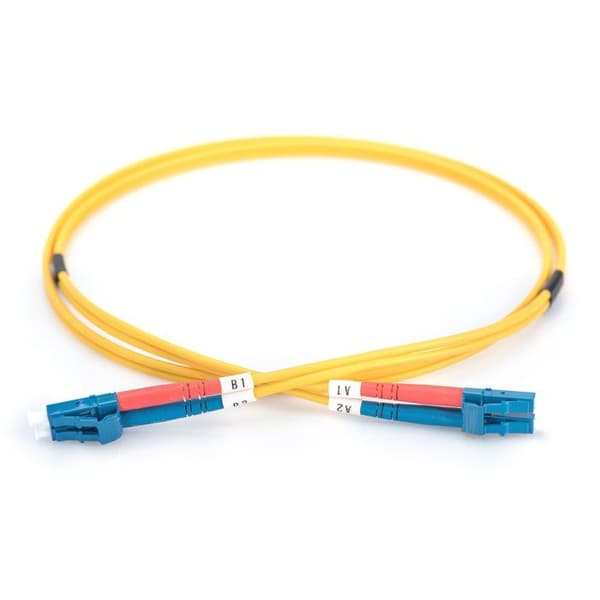 Fiberoptisk kabel - Duplex - 9/125 OS1 - Gul - 3 m - LC-kontakter