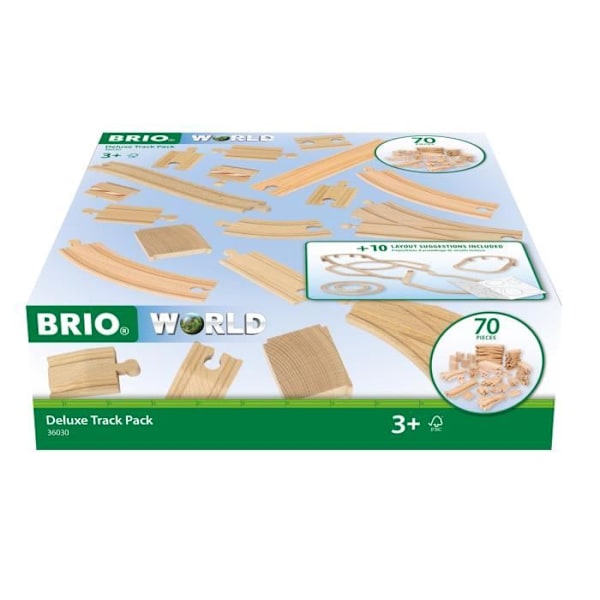 Brio - Evolution Deluxe bokssæt - 70 skinner - 7312350360301 - Fra 3 år Trä