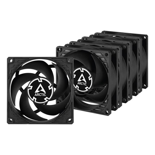 Ventilator - ARCTIC - P8 PWM PST - 80 mm - Sæt med 5 - 200 til 3000 RPM Sort