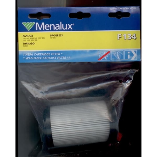 MENALUX F 134 - 1 tvättbart cylindriskt filter ( F 1
