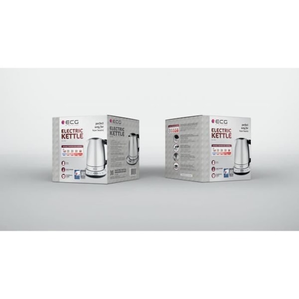 Kedel - ECG - RK 1791 - 2200 W - 1,7 L - Rustfrit stål - 360° base