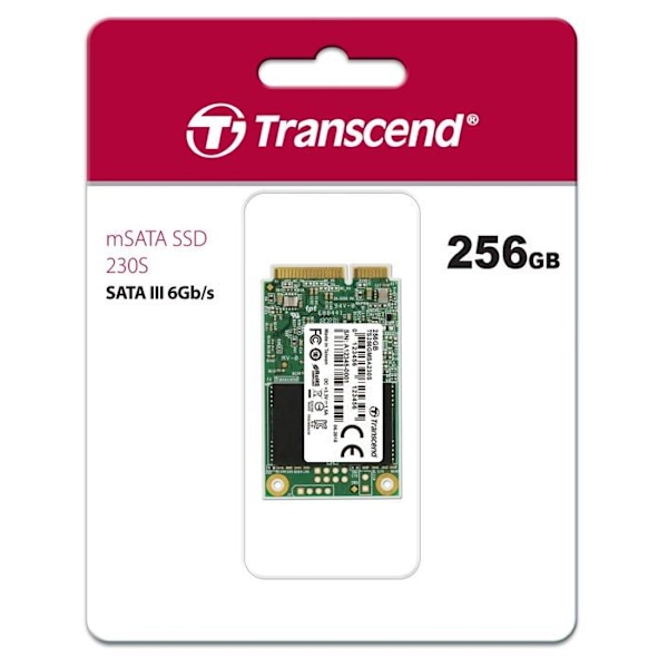 Intern SSD TRANSCEND MSA230S 256 GB SATA III 6 GB/s mSATA SSD 230S Solid State Drive