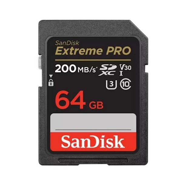 SANDISK Extreme Pro 64GB SDHC/SDXC 200MB/S 90MB/S UHS-I SDXC-hukommelseskort