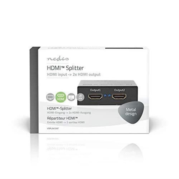 NEDIS HDMI splitter? - 2 portar - 1 HDMI-ingång? - 2 HDMI-utgångar? - 4k2k vid 60 FPS / hdcp2.2