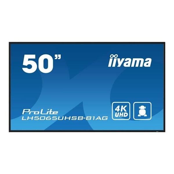 LED-baggrundsbelyst LCD fladskærm - iiyama ProLite LH5065UHSB-B1AG - 50" - 4K - Sort