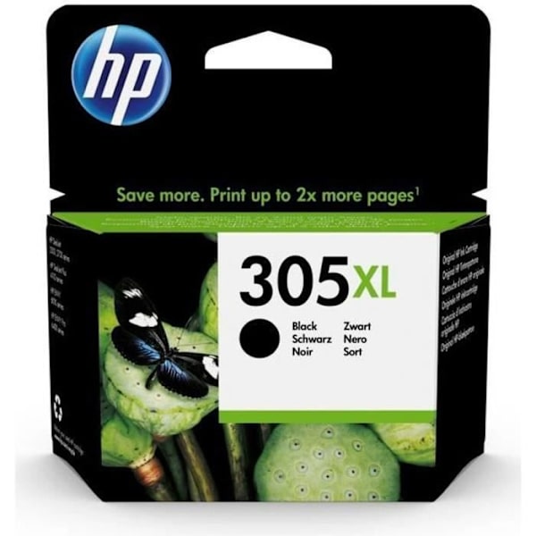 HP 305XL High Yield musta alkuperäinen mustekasetti (3YM62AE) DeskJet 2300/2710/2720/Plus4100, Envy 6000/Pro 6400