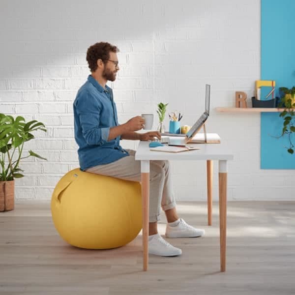 Ergonomisk sittboll - 65 cm - Gul - Leitz Ergo Gul