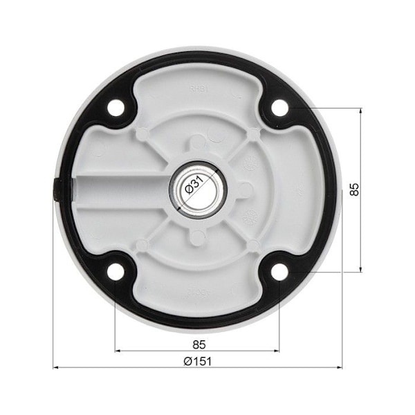 HIKVISION Stödpendel för kupolkameror - DS-1271ZJ-140-DM45 Vit