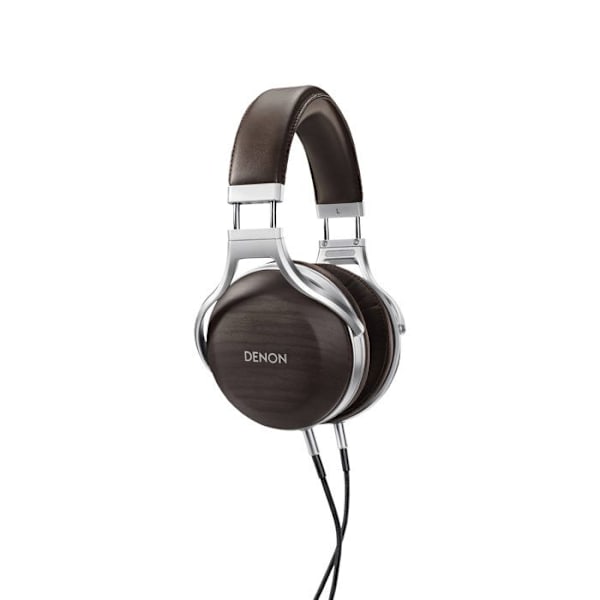 Supra-aurikulärt hörlurar - Denon - AHD5200 - Zebrano trä - 50 mm - Trådbunden - Optimal komfort Zebrano trä