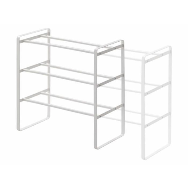 Yamazaki Home 3-lags skostativ Skostativ hvid 41,0 til 70,0 x 46,0 x 25,0 cm hvid
