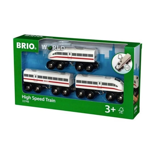 TGV trætog med BRIO lyd - Blandet fra 3 år - Ravensburger - 33748 Svartvitt
