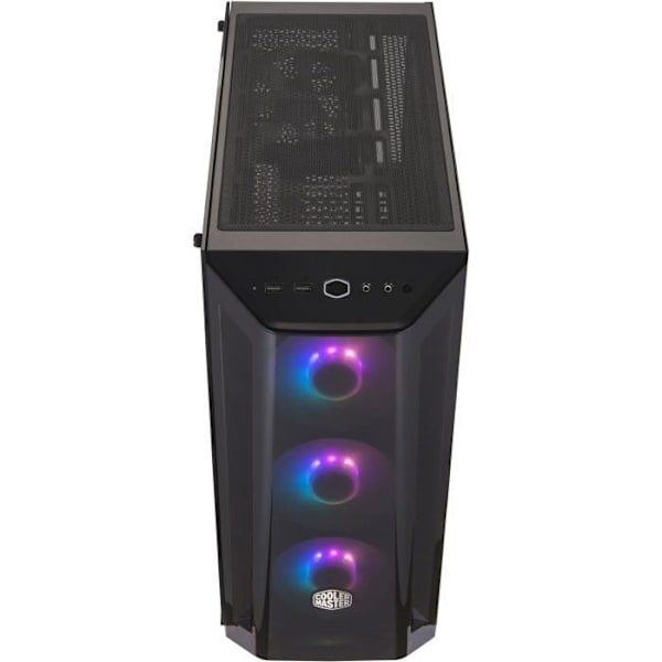 COOLER MASTER MasterBox MB520 ARGB Dark Mirror PC Gaming Case (ATX, hærdet glaspanel, 3x120 mm ARGB) - Sort