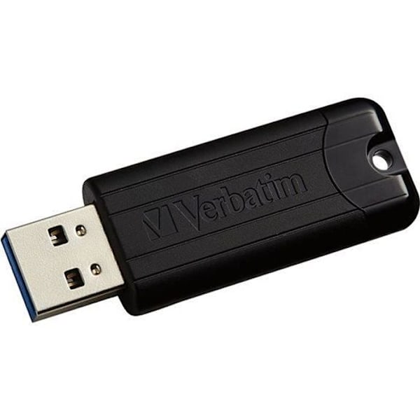 VERBATIM Store 'n' Go Pin Stripe USB-drev - 256 GB - Sort Sort