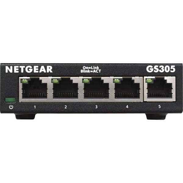 NETGEAR GS305-300PES Metal Ethernet Switch 5 Gigabit-porttia (10/100/1000)