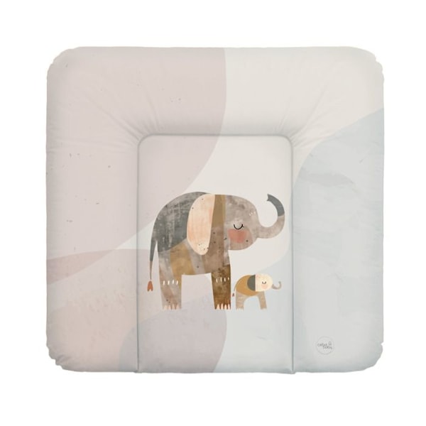 Ceba Baby Paksu kosteudenpitävä vaihtotyyny - Elefanttiperhe, 75x72 cm - Sertifioitu Öko-Tex Elefantfamilj