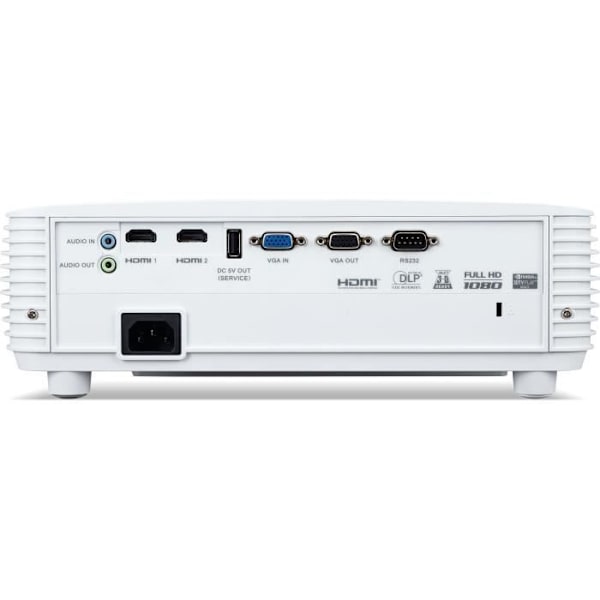 ACER X1529H videoprojektori - DLP - FHD (1920 x 1080) - 4500 ANSI lumenia - HDMI x2 - 3W kaiutin - Valkoinen