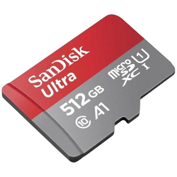 SanDisk microSDXC Ultra 512 GB microSDXC-kort (A1/UHS-I/Cl.10/150MB/s) + mobiladapter 512 GB A1 Application Performan