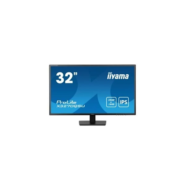 PC-skærm - IIYAMA - X3270QSU-B1 - 31,5" QHD - IPS - 100Hz - 3ms - HDMI/DP/USB HUB - Højttalere - VESA 100x100 - Sort Sort