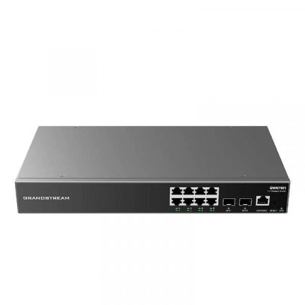 Netværksswitch - GRANDSTREAM - GWN7801P - 8 Gigabit Ethernet-porte - 2 Gigabit SFP-porte - PoE Sort