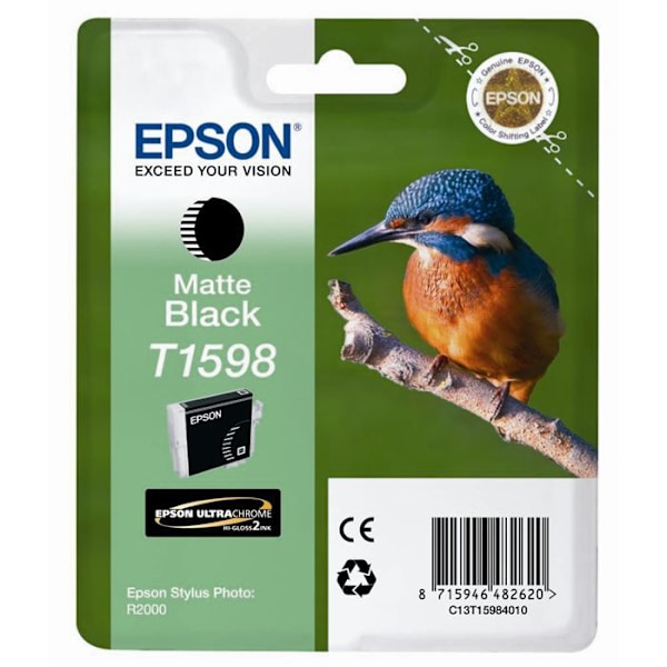 EPSON-pakke med 1 T1598-patron til Stylus Photo R2000 - matsort - standard