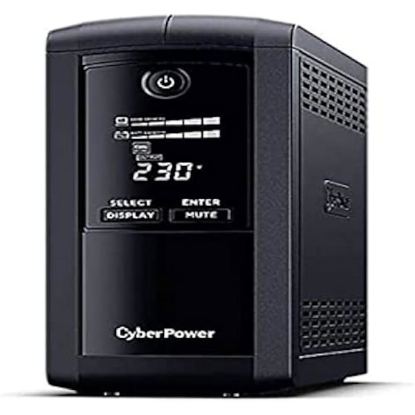 CyberPower VP700ELCD Uninterruptible Power Supply - Line Interaktivitet - 700 VA 390 W - 3 AC Output(s) Sort