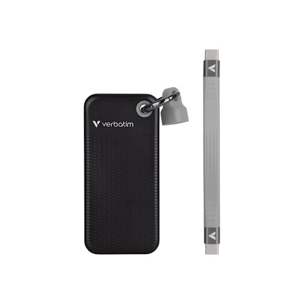 Ekstern harddisk - Pocket - SSD USB 3.2 Gen 2 - 1 To - Sort/grå - Kompakt og hurtig