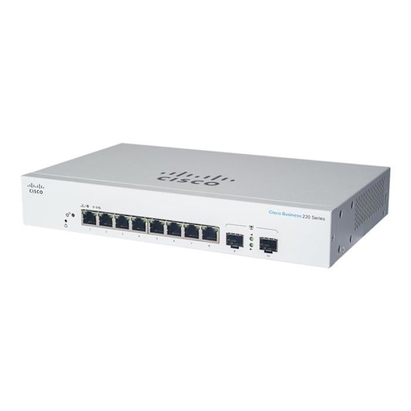 Cisco CBS220-8FP-E-2G-EU Smart 8-ports GE, Full PoE+ 130W, Ext PS, 2x1G SFP