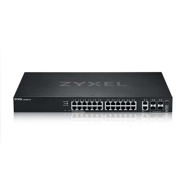 Switch - ZYXEL - XGS2220-30 - 24 porte - 6 10G uplink - L3 adgang og stabling