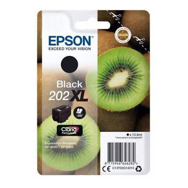 Epson Claria Premium 202XL bläckpatron - Svart - Bläckstråle - High Yield - 550 sidor