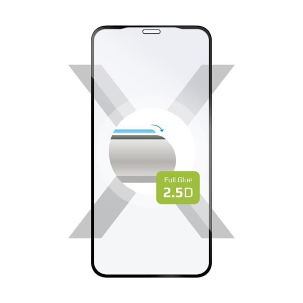 FAST Hærdet glasbeskytter med fuld dæksel til Apple iPhone XR-11, fuldskærmslim, sort