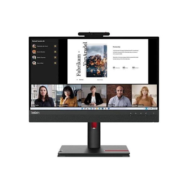 - Lenovo - Lenovo ThinkCentre Tiny-in-One 22 Gen 5 - LED-skærm - 22" (21,5" kan ses) - berøringsskærm - 1920 x 1080 Full HD (1 Sort