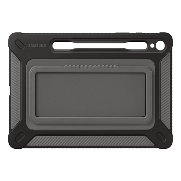Forstærket bagcover - Samsung - Galaxy Tab S9 - Sort - Militærmodstandsdygtig - Stand-funktion