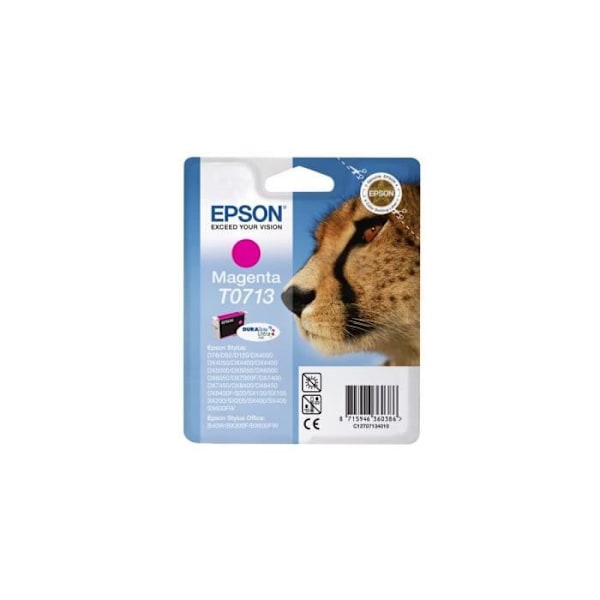 Epson DURABrite T0713 blækpatron - Magenta - Inkjet - 425 sider