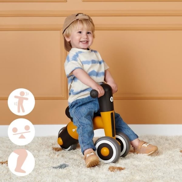 Mini balanscykel Kinderkraft Minibi Honey Yellow Gul